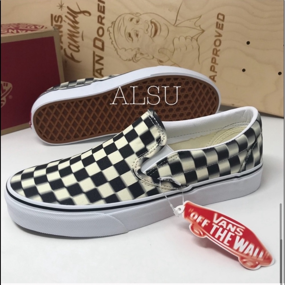 VANS Classic Slip On Checkerboard Black Class W - Picture 6 of 7